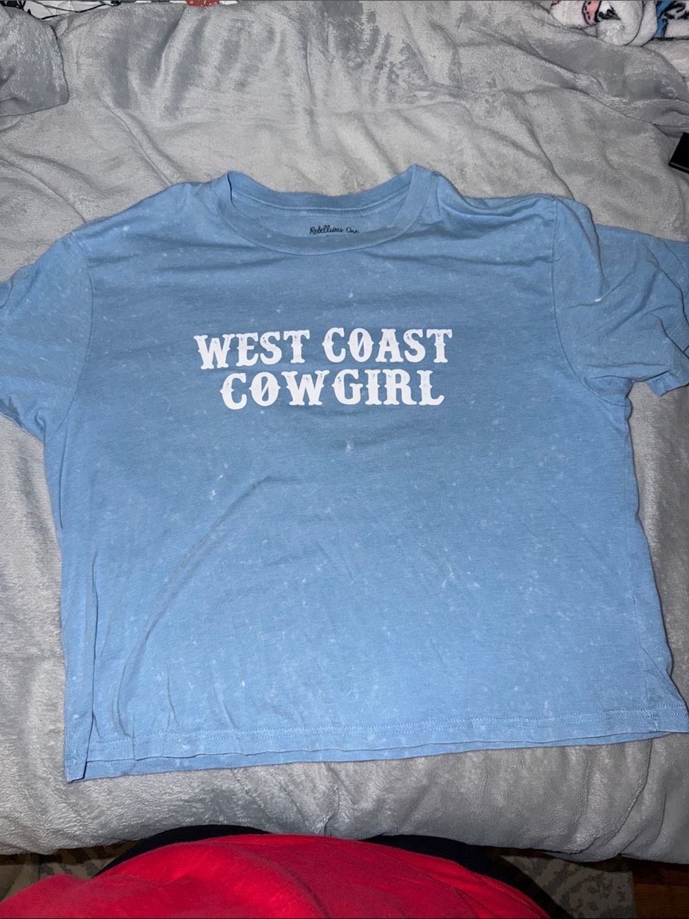 Rebellious One Light Blue 'West Coast Cowgirl' Graphic Tee
